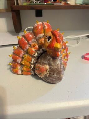 Vintage Ceramic Light Up Turkey